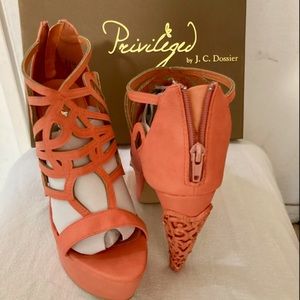 J.C. Dossier - Privilege. Size 10. Color: Coral (not really pink)